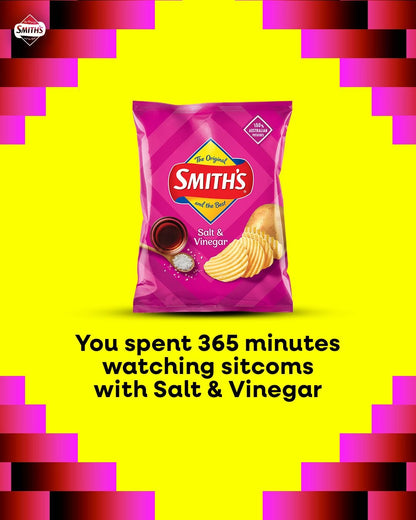 Smith's Crinkle Cut Salt & Vinegar Flavor Chips 90g
