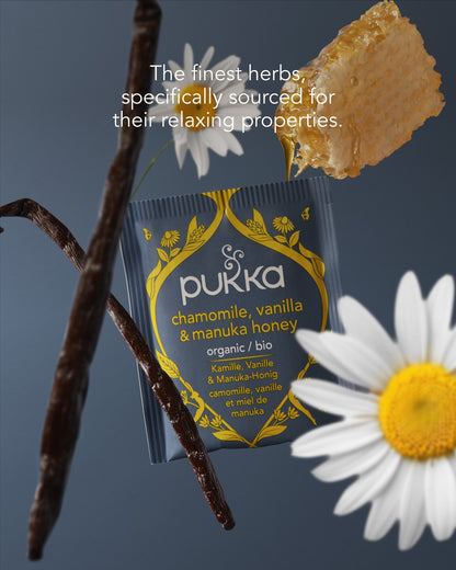 Pukka Chamomile, Vanilla & Manuka Honey Herbal Tea 20pcs 32g