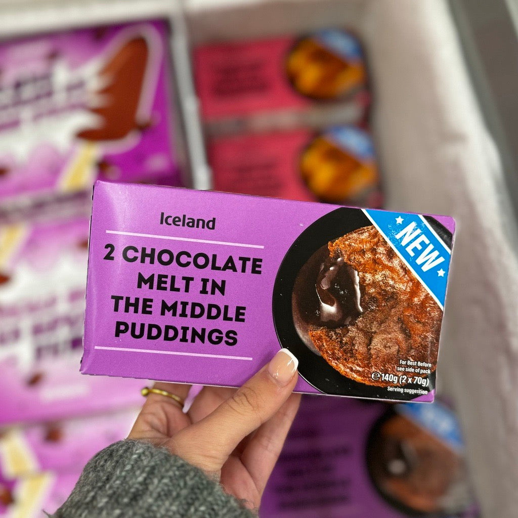 [Best Before 24-may-2025] Iceland Melt in the Middle Chocolate Puddings 2 Packs 140g