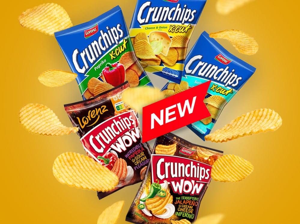 [BestBefore 27Mar2026] Lorenz Crunchips Wow Crinkle Cut Paprika & Sour Cream Crisps 80g