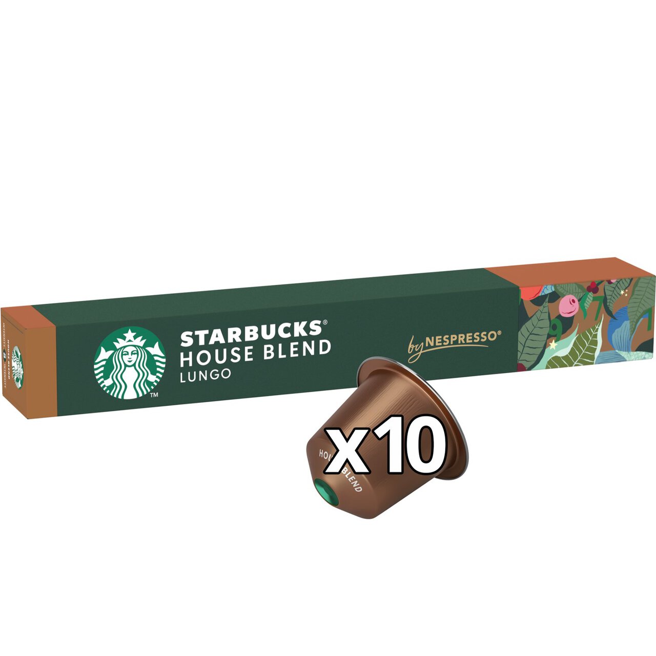 Starbucks by Nespresso House Blend Lungo Coffee Pods 10 Pods  57g