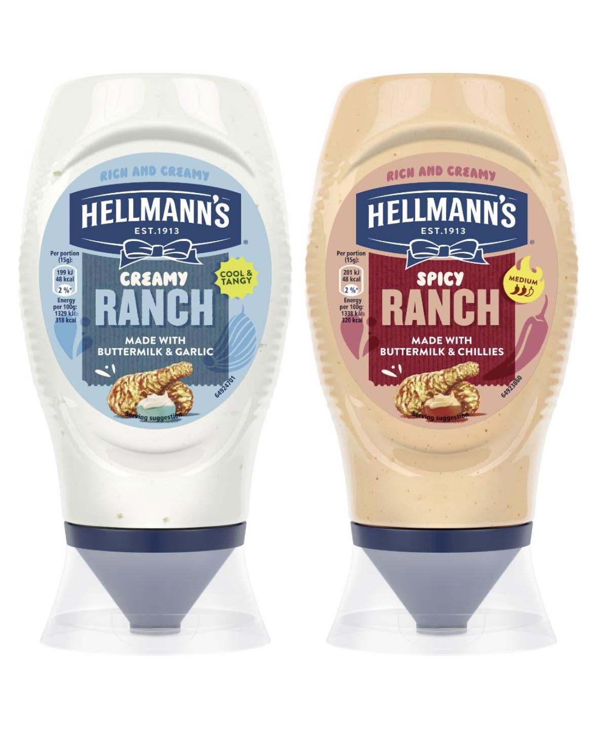 Hellmanns Squeezy Spicy Ranch Mayonnaise 245ml