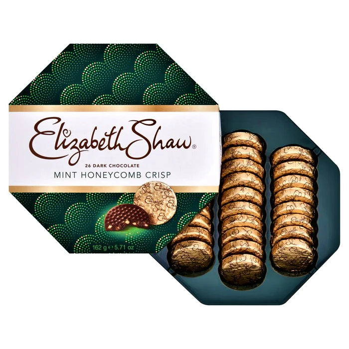 Elizabeth Shaw Mint Crisp Dark Chocolate 162g เอลิซาเบธ ชอว์ มิ้นต์ คริสป์ ดาร์กช็อกโกแลต 162 กรัม