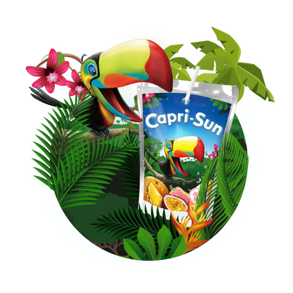 Capri-Sun 8 Pack Jungle Zero Added Sugar 1600ml  คาปรี-ซัน จังเกิ้ล ซีโร่1600มล.