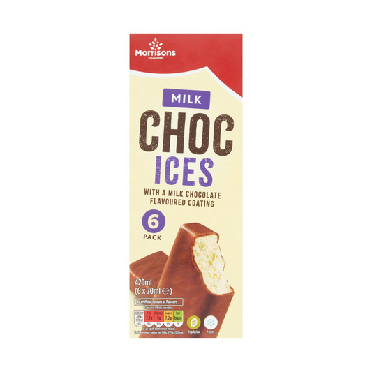Morrisons 6 Milk Chocolate Ice Cream 420ml