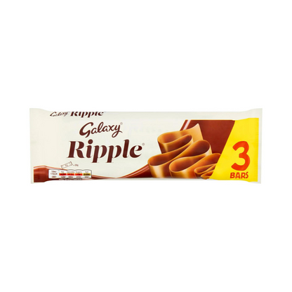 Galaxy Ripple Chocolate Bars Multipack [3x33g] 99g กาแล็กซี่ ริปเปิล ช็อกโกแลตแท่ง มัลติแพ็ค [3x33g] 99