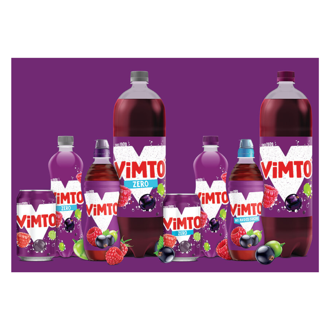 Vimto Zero Sugar Soft Drinks 330ml Vimto ซีโร่ชูการ์น้ำอัดลม 330มล