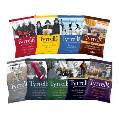 Tyrrells Furrows Sea Salt & Vinegar Crisps 150g