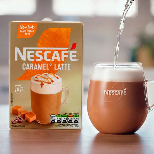 Nescafe Gold Caramel Latte Instant Coffee 8 x 17g