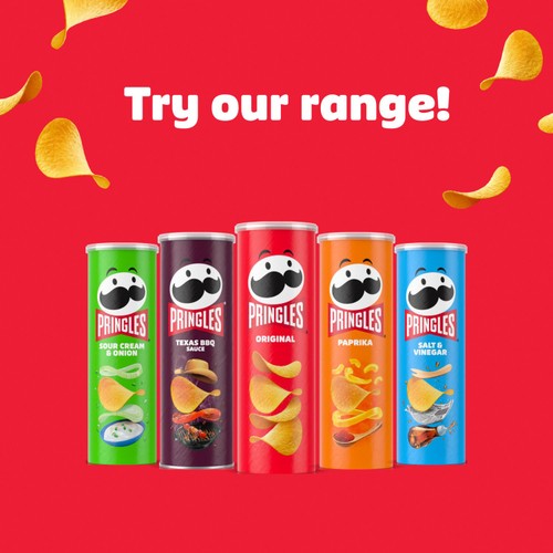 Pringles Salt & Vinegar Sharing Crisps 185g