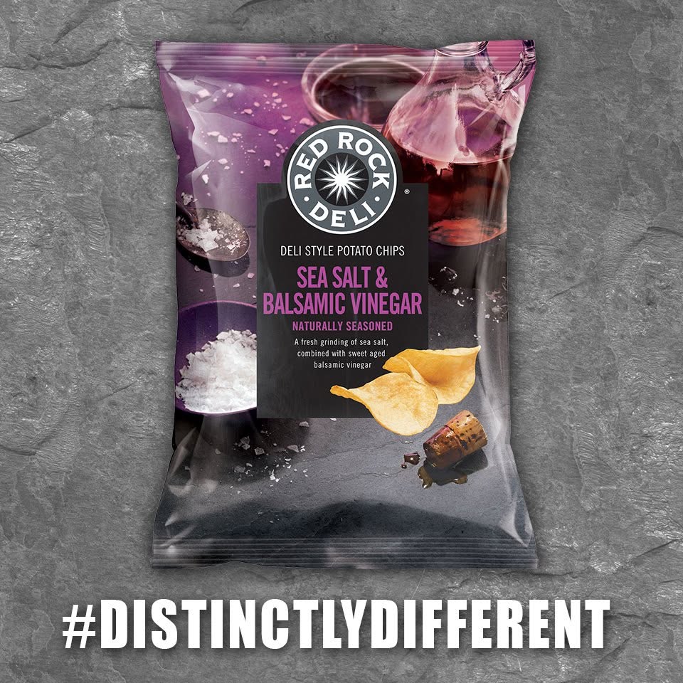 Red Rock Deli Sea Salt & Balsamic Vinegar Potato Chips 165g