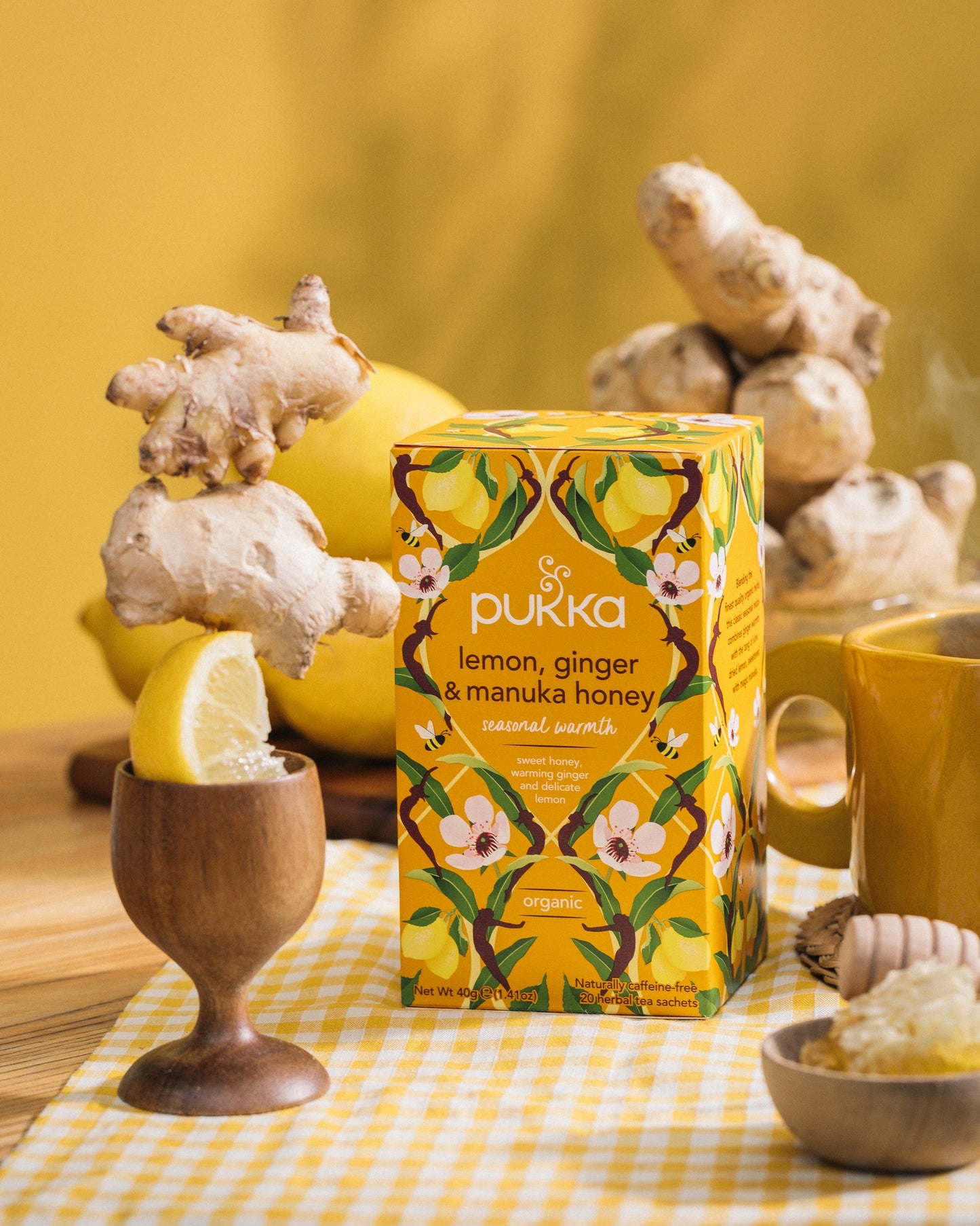 Pukka Lemon, Ginger & A Touch of Manuka Honey Herbal Tea 34g