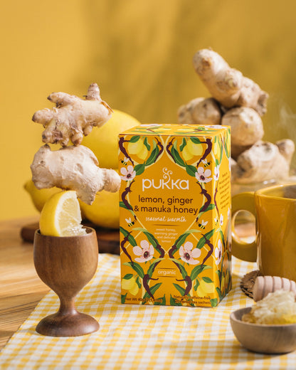 Pukka Lemon, Ginger & A Touch of Manuka Honey Herbal Tea 34g