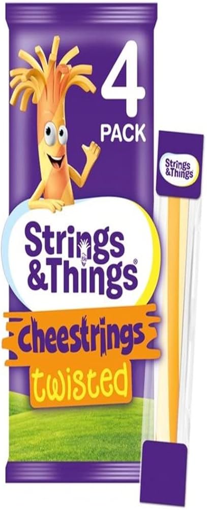 Strings & Things Twisted Cheestrings Cheese Snack 80g