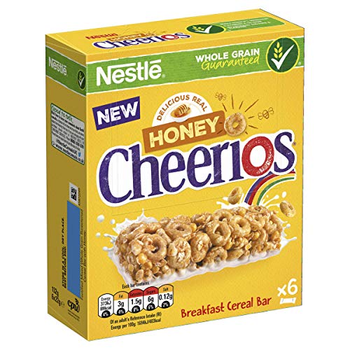 Nestle Cheerios Honey Breakfast Ceral Bars [6 x 22g] 132g เนสท์เล่ เชียร์ริออส ฮันนี่ เบรคฟาสต์ ซีเรียล บาร์ [6 x 22 กรัม] 132 กรัม