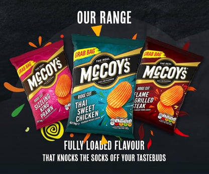 McCoy’s Flame Grilled Steak Grab Bag Crisps 45g แม็คคอยส์ เฟลฟกริล สเต็ก แกร็บแบ็ก คริสป์ส 45 กรัม