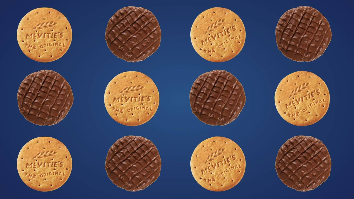 Mcvitie's Vanilla Cream Digestives 168g  แมควิตีส์  บิสกิตไดเจสทีฟครีมวานิลลา 168 กรัม