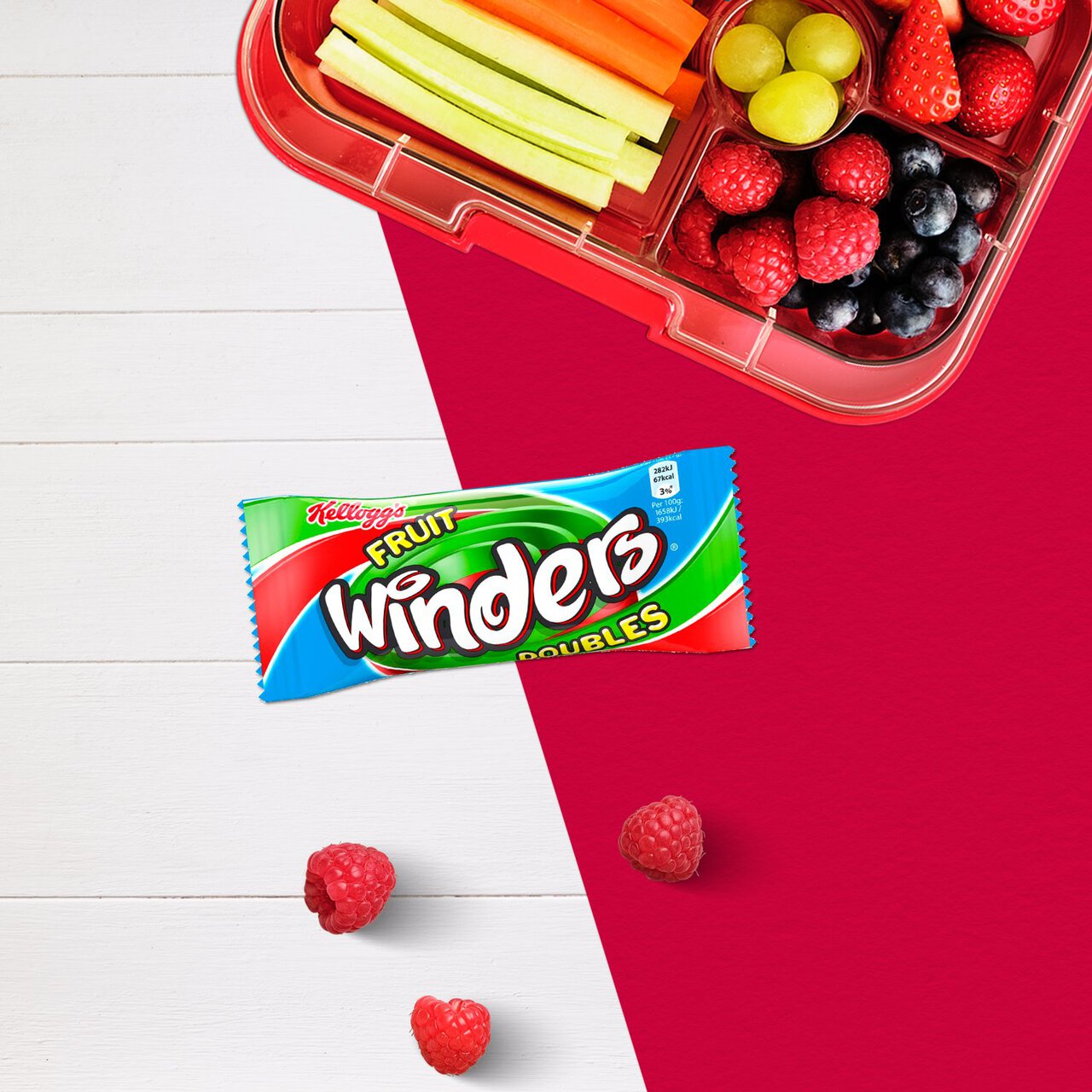 Kellogg's Fruit Winders Strawberry & Apple Rolls 5 x 17g