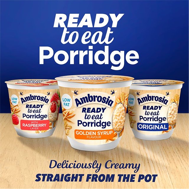 [Best Before 31-Dec-24] Ambrosia Ready to Eat Porridge With Raspberry  Layer Low Fat 210g