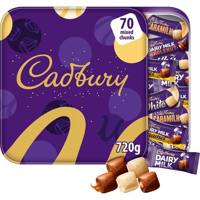 Cadbury Dairy Milk Mixed Chocolate Box 720g แคดเบอรี แดรี่มิลค์ มิกซ์ ช็อกโกแลต ชิ้น แบบกล่อง 720 กรัม