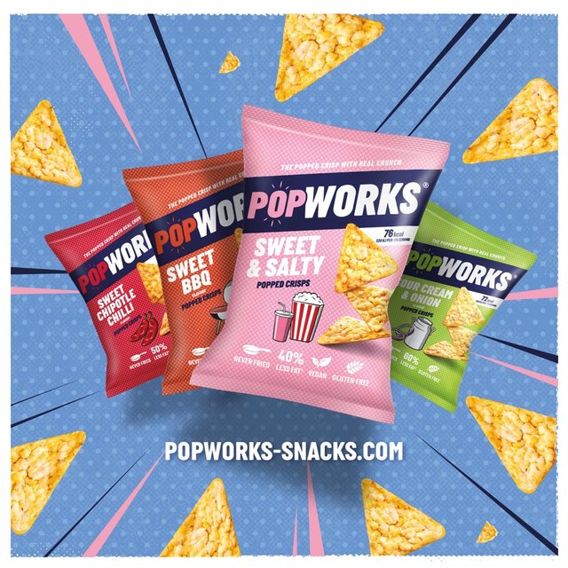 [BestBefore-21Sep2024] Popworks Sour Cream & Onion Popped Crisps 85g ป๊อปเวิร์คซาวครีมและหัวหอมป๊อปคอร์น 85ก