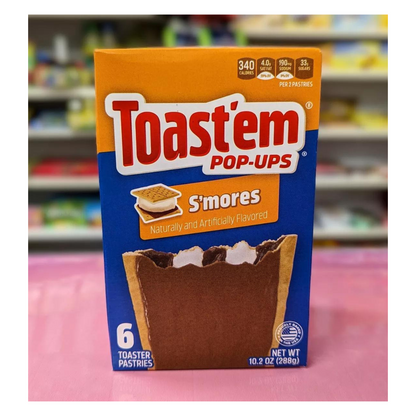 Toast'em POP-UPS Frosted S'mores Toaster Pastries 6pk 288g โทสต์ เอม ป๊อปอัพ ขนมปังปิ้งเคลือบน้ำตาล สโม่ร์ 6 ชิ้น 288 กรัม