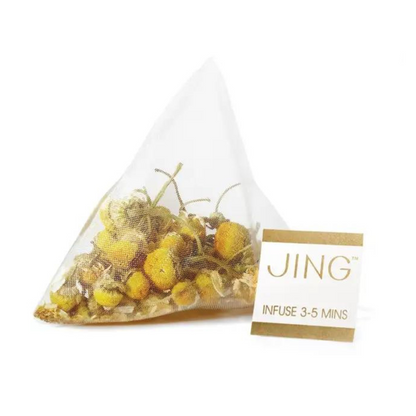 Jing Chamomile Flowers Herbal lnfusion Tea Bags 4g จิง ถุงชาชงสมุนไพรดอกคาโมมายล์ 4 กรัม