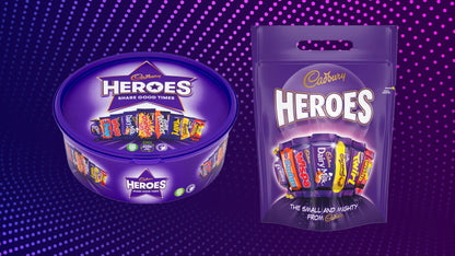 Cadbury Heroes Chocolate Carton 550g แคดเบอรี ฮีโร่ ช็อกโกแลตนมรวมรส แบบกล่อง 550กรัม