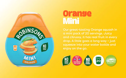 Robinsons Real Fruit Mini Orange 66ml โรบินสันส์ เรียลฟรุต สควอช รสส้ม 66มิลลิลิตร