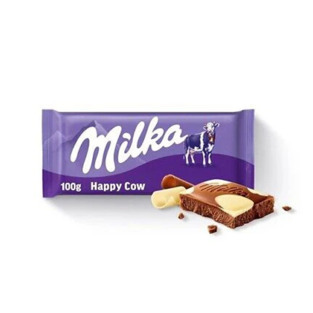 Milka Alpine Happy Cows Spotted Milk Chocolate Bar 100g