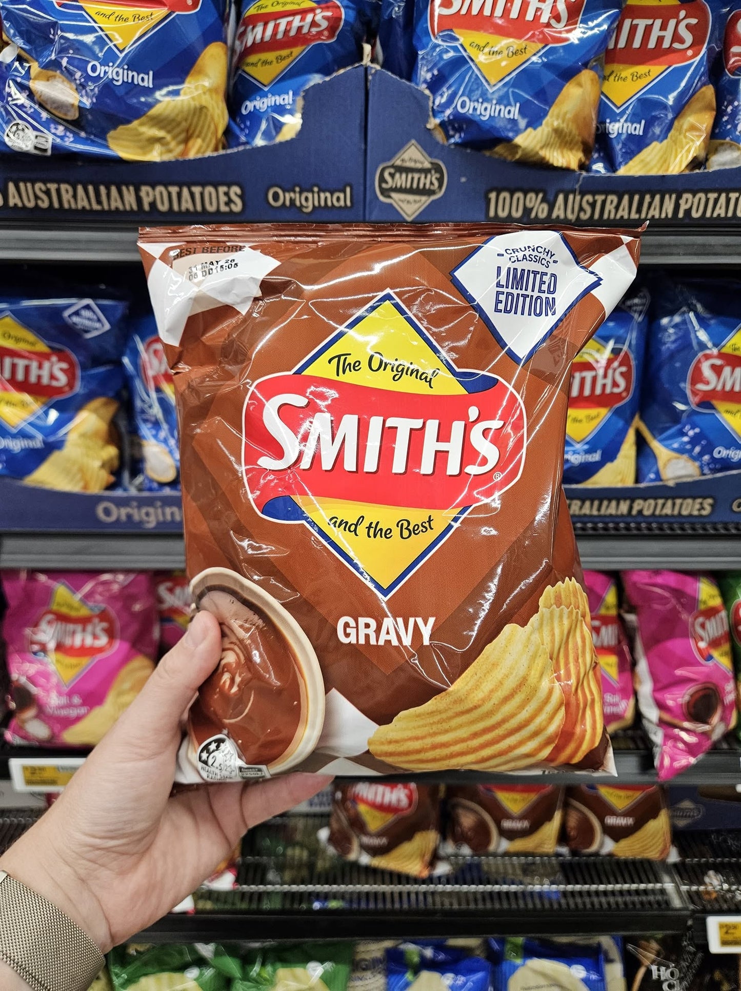 [Best before 4-Oct-2026]Smith's Crinkle Cut Gravy Flavor Chips 80g