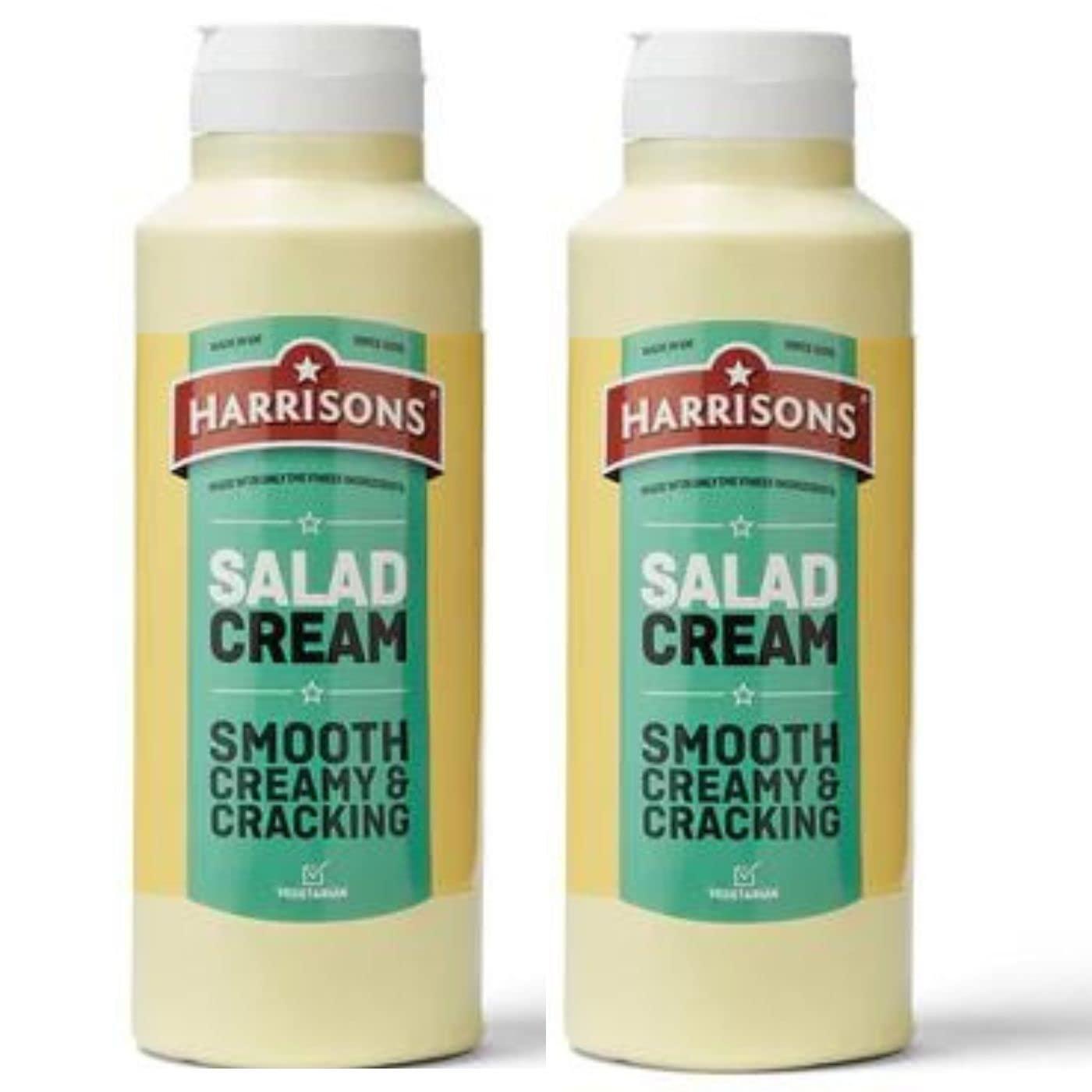 [Best Before 14-Aug-2024]Harrisons Salad Cream Smooth Creamy & Cracking 1 Litre แฮร์ริสัน สลัดครีม รสเนียนนุ่ม แบบขวดบีบ 1 ลิตร