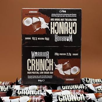 Warrior Crunch Protein Bar Milk Chocolate Coconut 64g วอริเออร์ ครันช์ โปรตีน บาร์ มิลค์ช็อกโกแลต โคโคนัท 64 กรัม