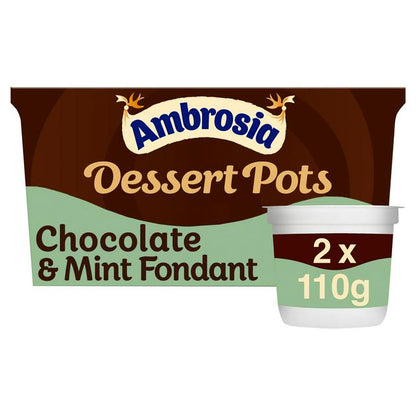 [Bestbefore-31-Mar-2025] Ambrosia Dessert Pots Belgian Chocolate & Mint Fondant Sauce 110g