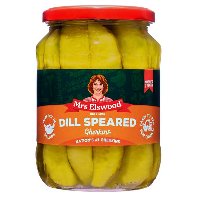 [BestBefore-30Nov2025] Mrs Elswood Dill Speared Gherkins 670g