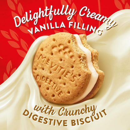 Mcvitie's Vanilla Cream Digestives 168g  แมควิตีส์  บิสกิตไดเจสทีฟครีมวานิลลา 168 กรัม