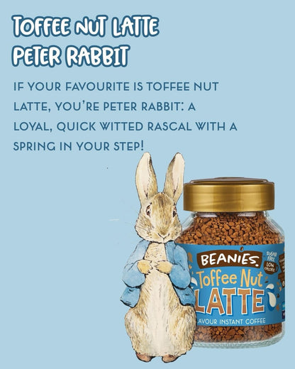 Beanies Toffee Nut Latte Flavoured Instant Coffee 50g