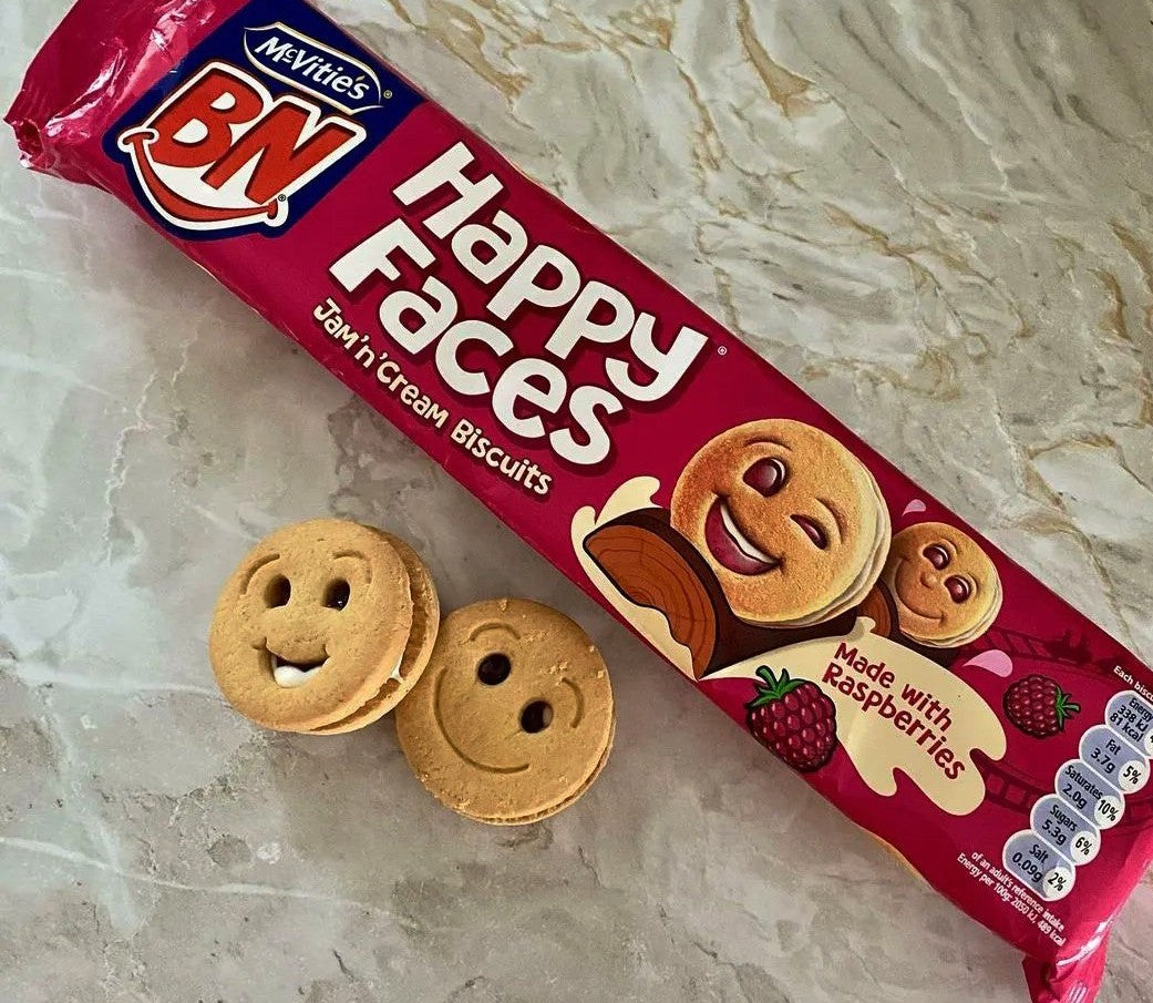 McVitie's BN Happy Faces Jam 'n' Cream Biscuits 165g