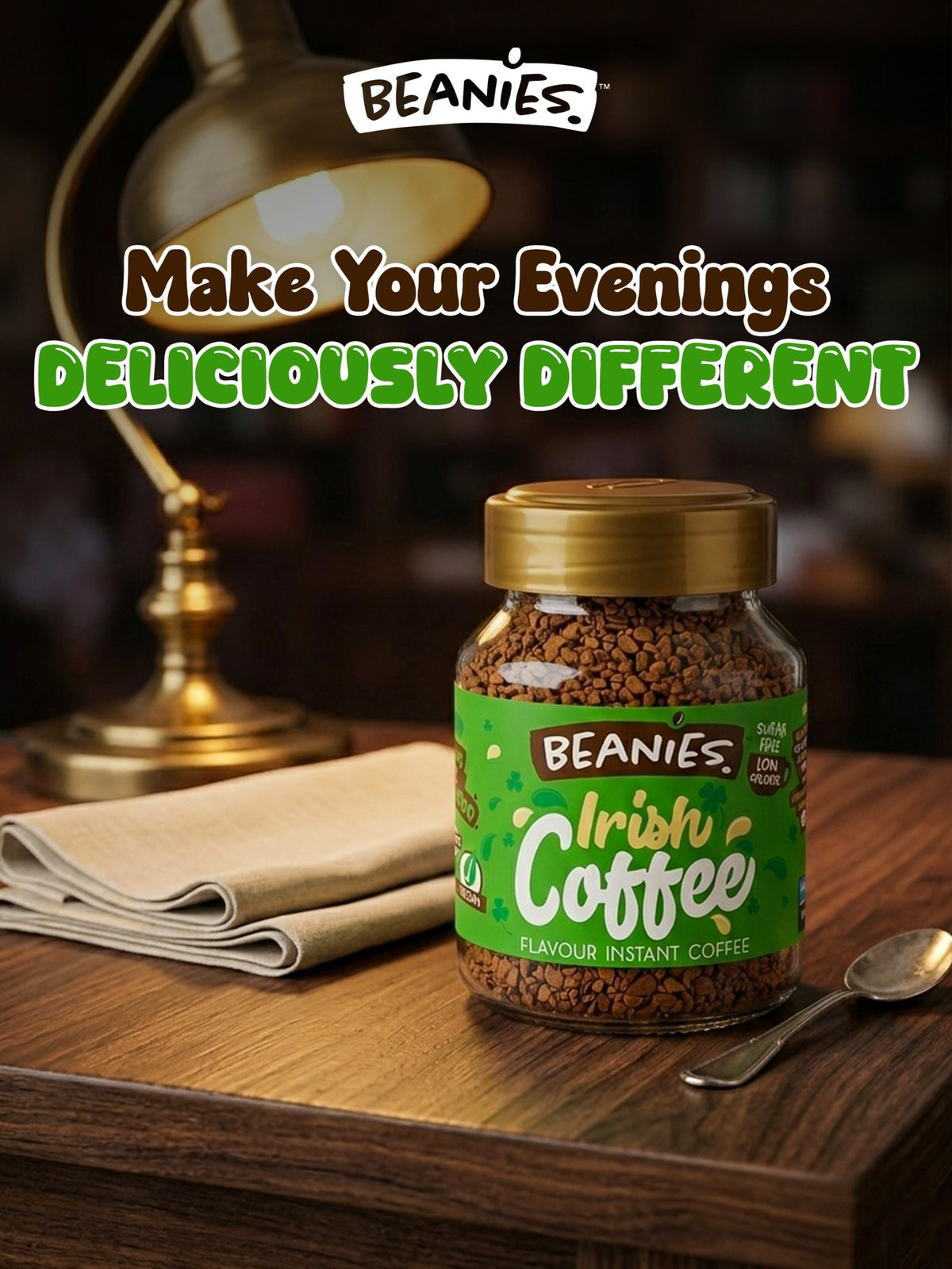 Beanies Irish Coffee Flavoured Instant Coffee 50g
