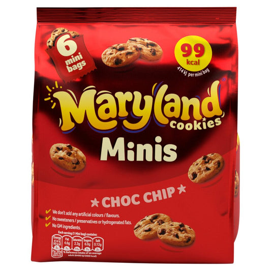 [BestBefore-30Nov2025] [BestBefore-30Sep2025] Maryland Cookies Chocolate Chip Minis 6 Bags 118.8G