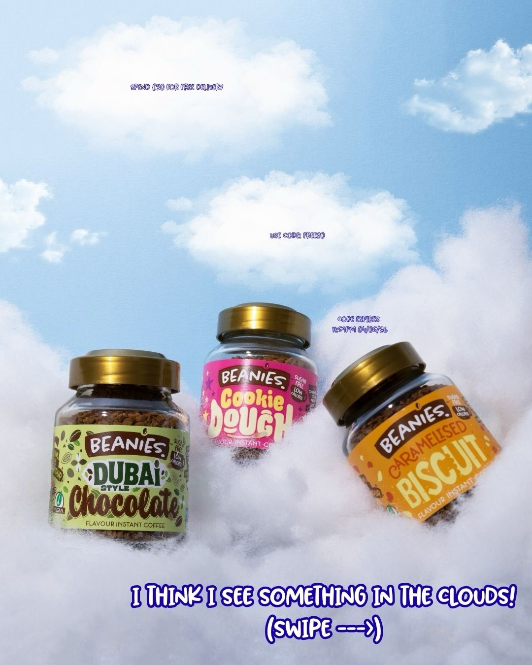 Beanies Caramelised Biscuit Flavoured Instant Coffee 50g