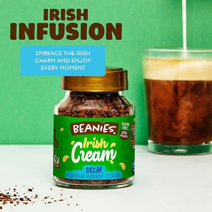 Beanies Decaf Irish Coffee Flavoured Instant Coffee 50g