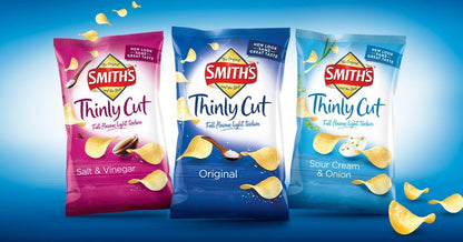 [Best Before 4-Oct-2026]Smith's Thinly Cut Salt & Vinegar Flavor Chips 175g