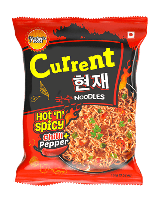 Current Hot & Spicy with Chili and Pepper Noodles 100gram