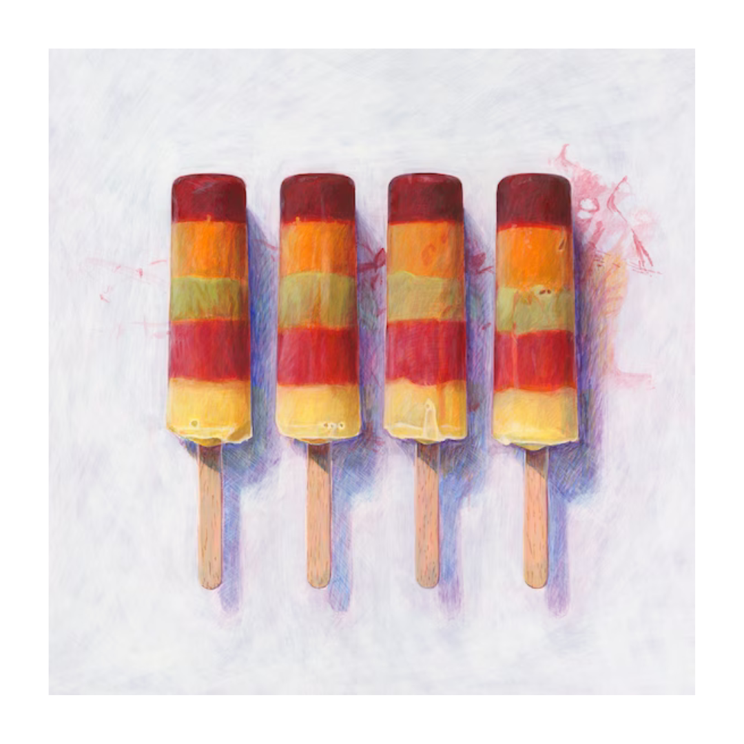 Iceland 4 Rainbow Lollies 260g ไอซ์แลนด์ 4 เรนโบว์ลอลี่ 260 กรัม