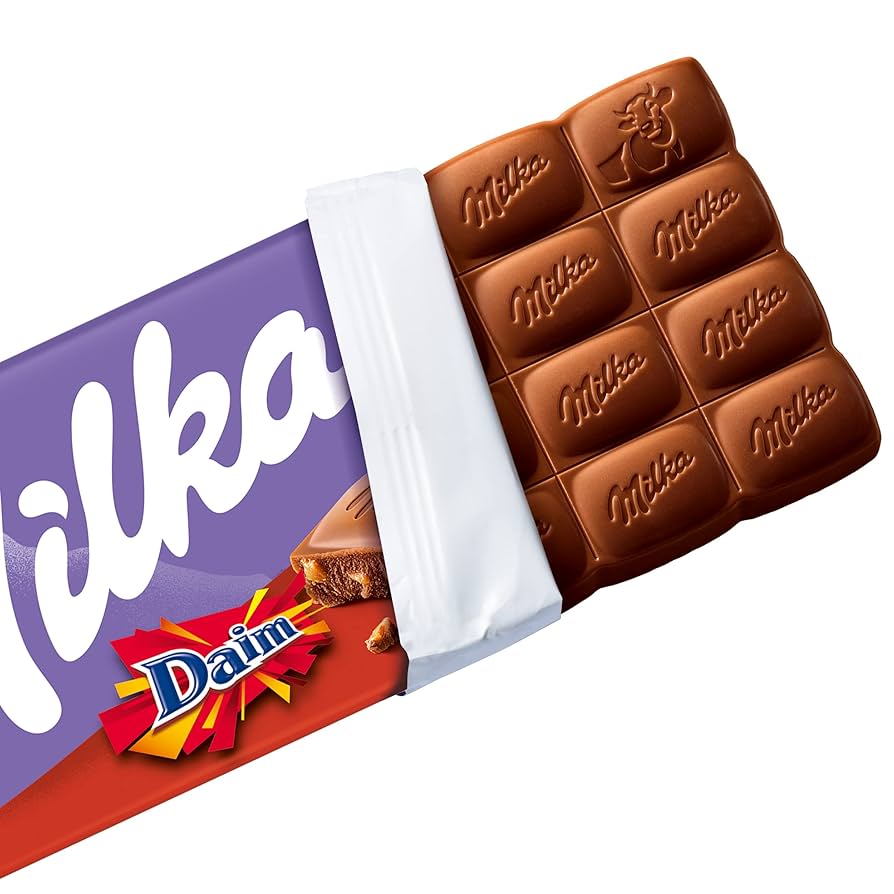 [BestBefore-27Oct2025] Milka Alpine Daim Milk Chocolate Bar 100g