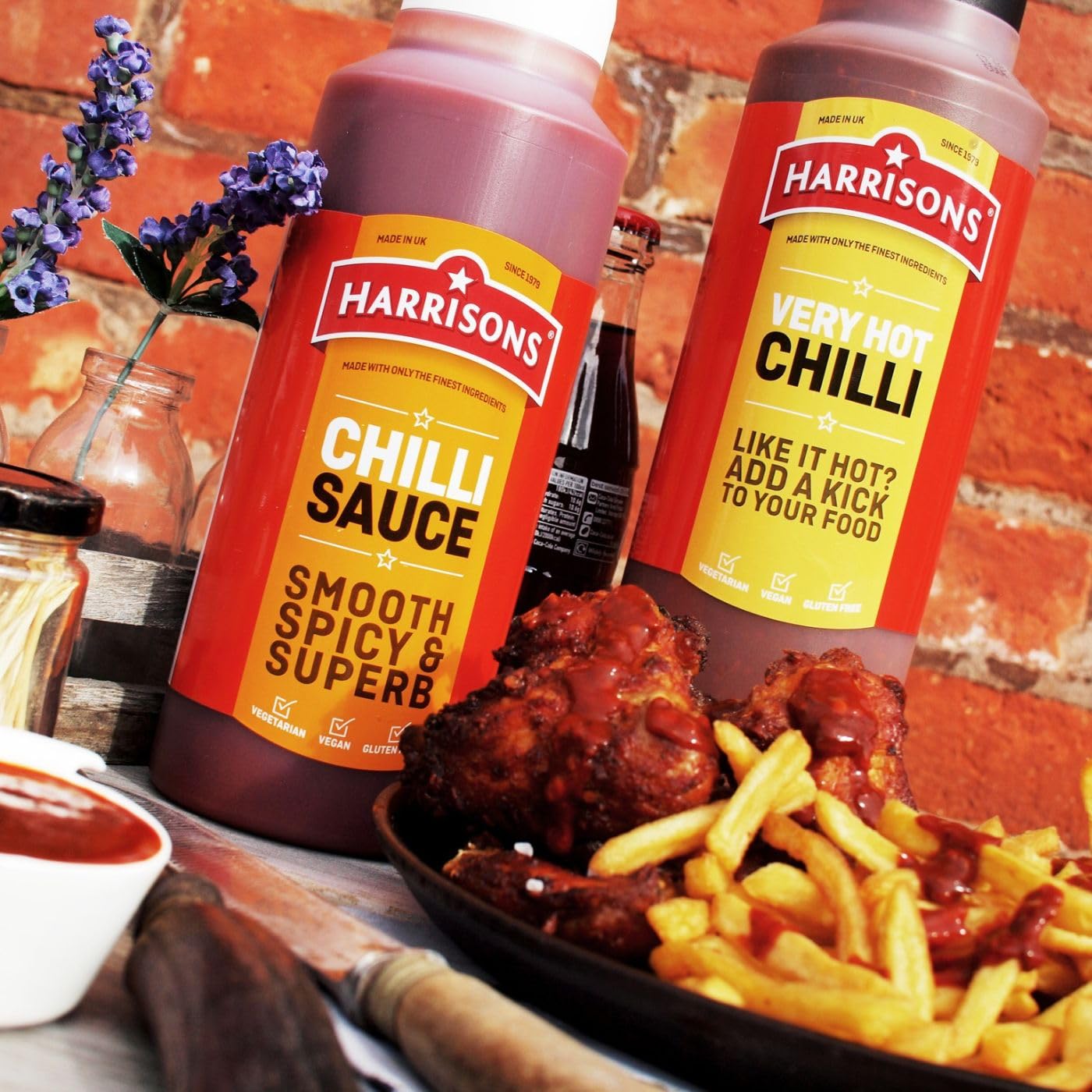 Harrisons Very Hot Chilli Sauce 1L แฮร์ริสัน ซอสพริกเผ็ดมาก แบบขวดบีบ 1 ลิตร