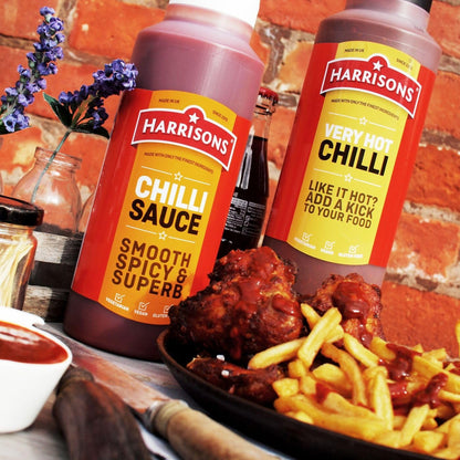 Harrisons Very Hot Chilli Sauce 1L แฮร์ริสัน ซอสพริกเผ็ดมาก แบบขวดบีบ 1 ลิตร