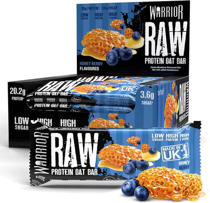 Warrior Raw Protein Oat Bar Honey Berry 75g