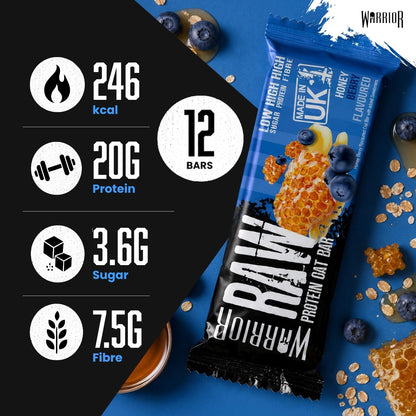 Warrior Raw Protein Oat Bar Honey Berry 75g